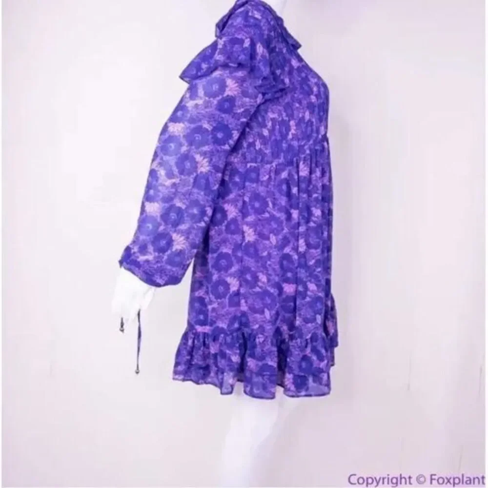 NEW Free People These Dreams‎ purple Mini Dress, XS